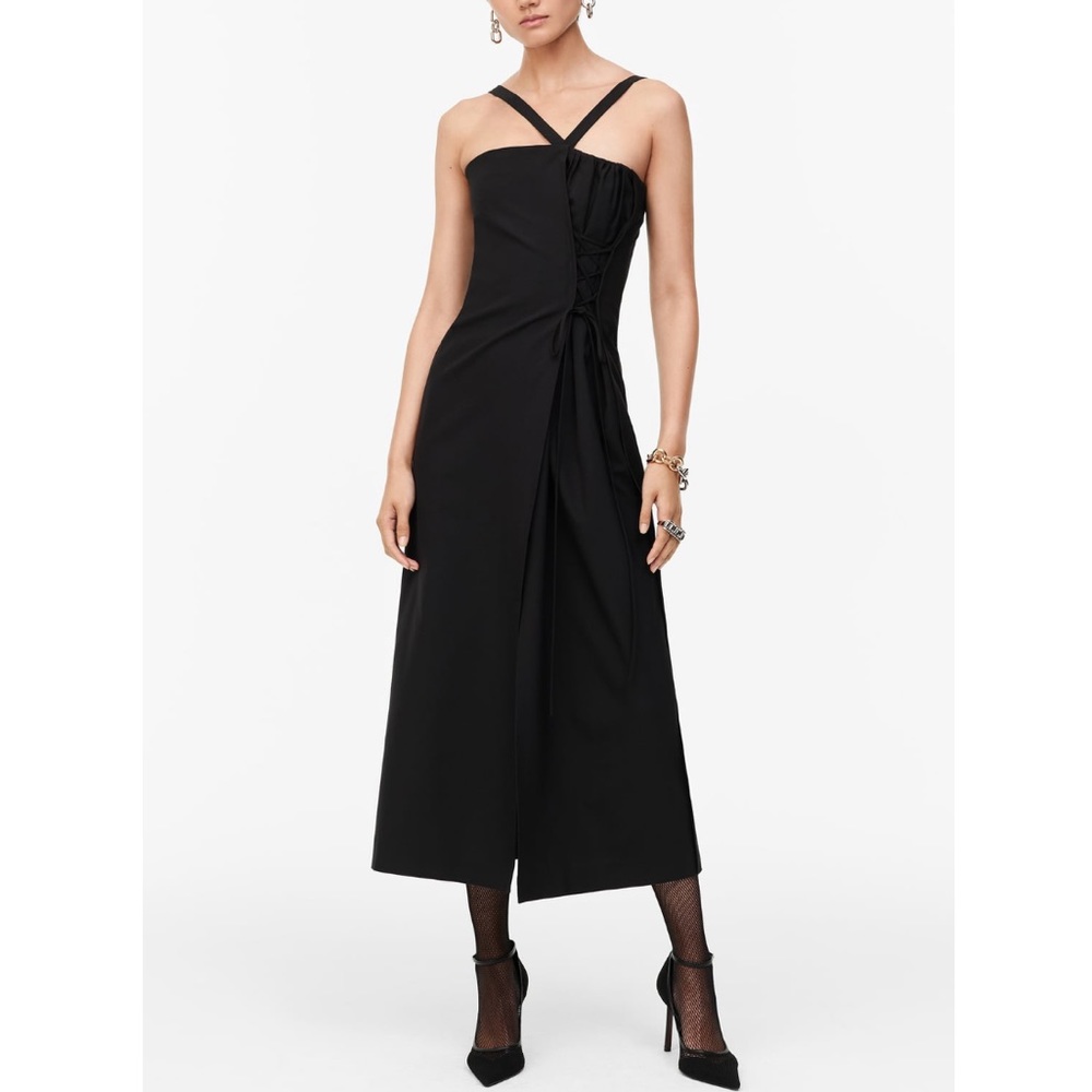 NWT Zara Straight Neck Black Dress